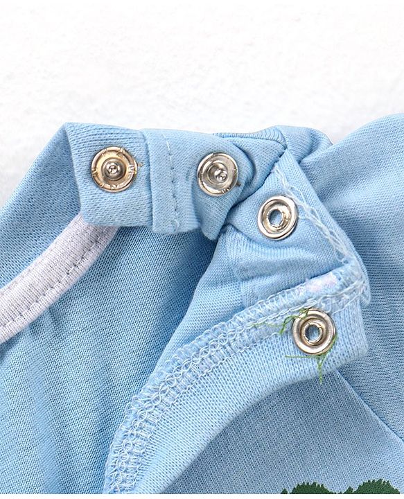 Babyhug Cotton Full Sleeves Animals Print T-Shirt - Blue