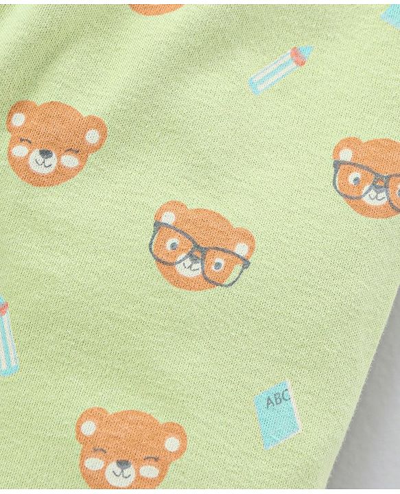 Babyhug Full Length Cotton Diaper Leggings Multi-Print Pack of 3 - Multicolour