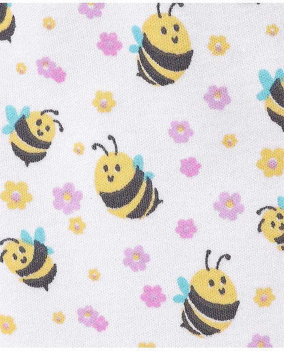 Babyhug Full Length Diaper Pants Bee Print Pack of 3 - Multicolour