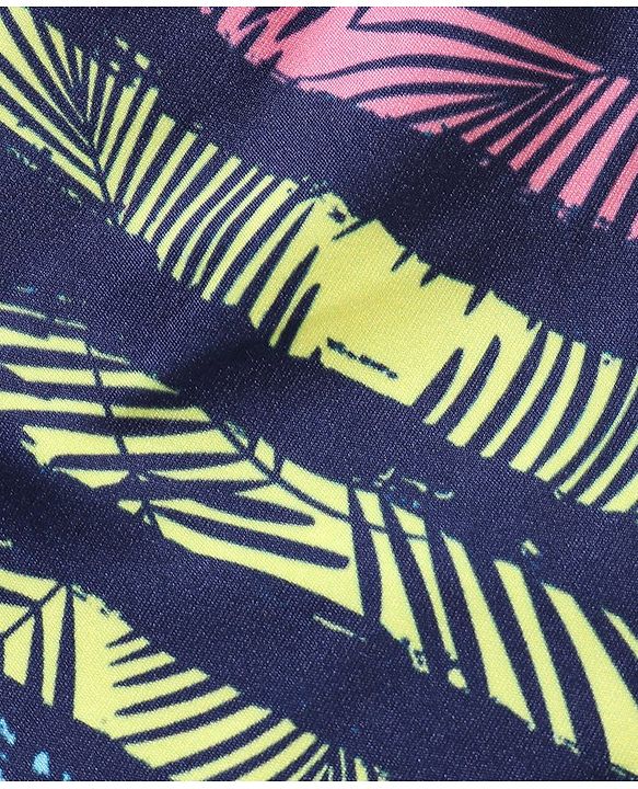 Babyhug Swimming Trunk Tropical Print - Blue & Yellow