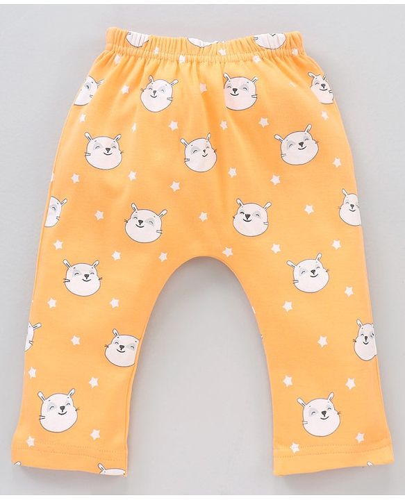 Babyhug Cotton Knit Full Length Striped Pack Of 3 - Blue Orange