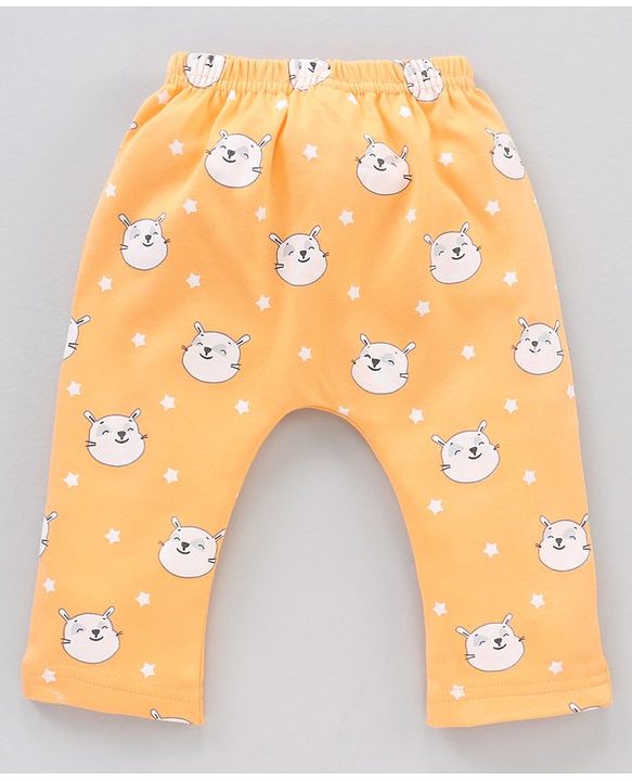 Babyhug Cotton Knit Full Length Striped Pack Of 3 - Blue Orange
