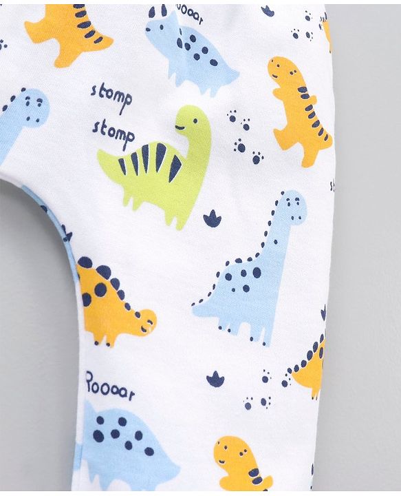 Babyhug Cotton Knit Full Length Striped Pack Of 3 - Green