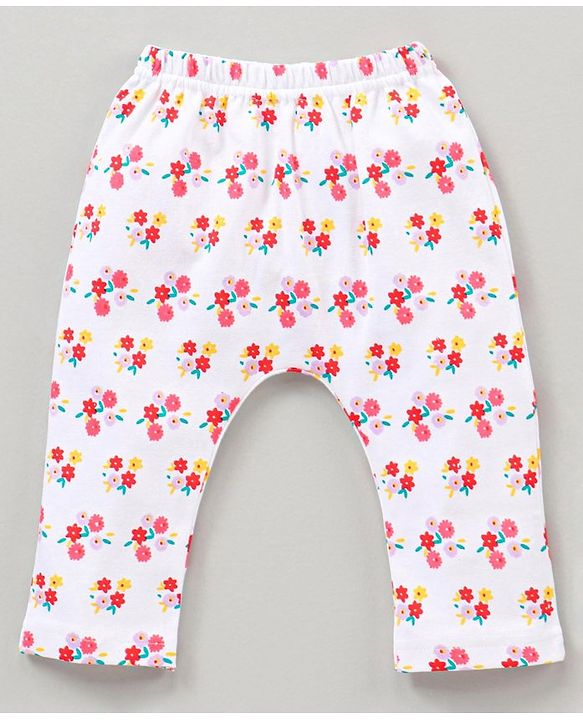 Babyhug Full Length Diaper Pants Multiprint Pack of 3 - Multicolor