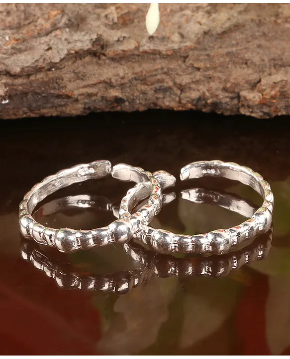 Buy Silver Minimal Toe Ring (Pair) Online - Unniyarcha