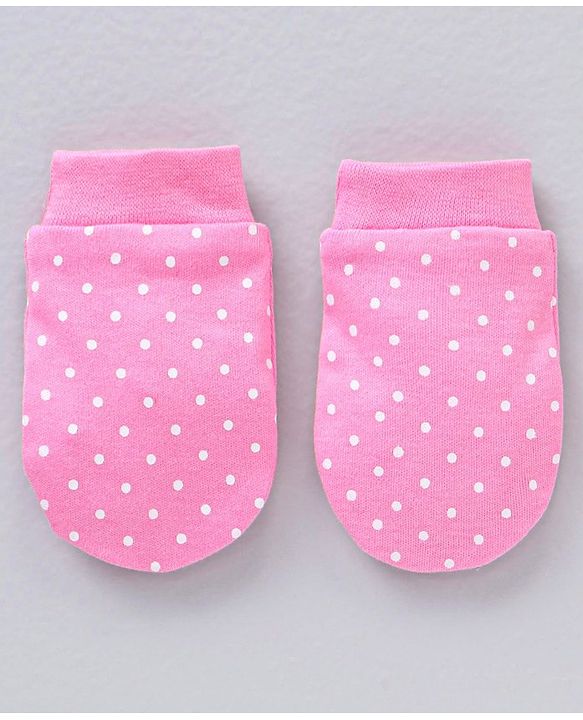 Babyhug 100% Cotton Mittens Striped & Floral Print Pack Of 5 - Multicolor