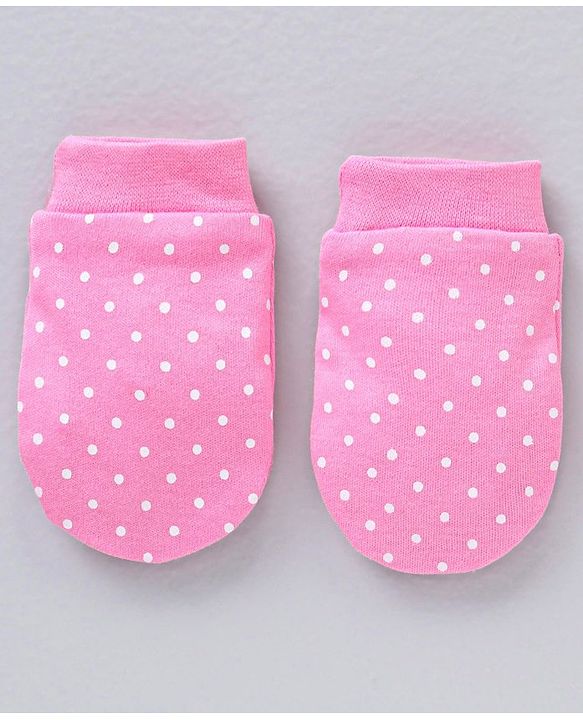 Babyhug 100% Cotton Mittens Striped & Floral Print Pack Of 5 - Multicolor