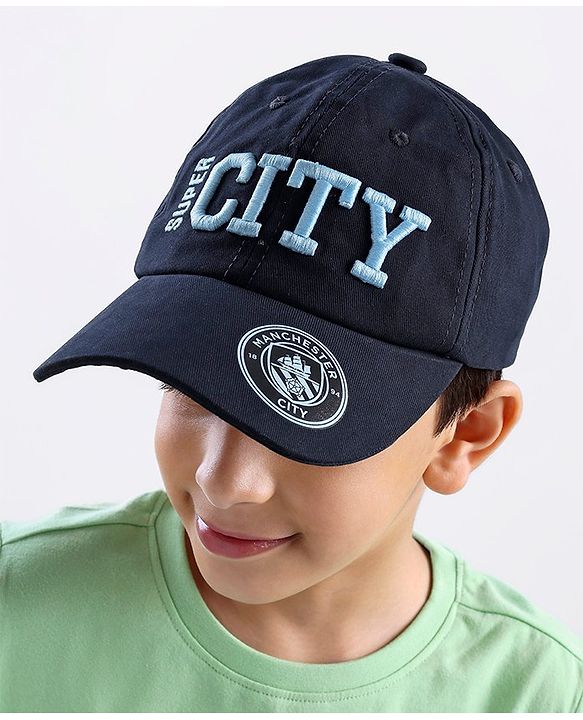 Pine Active 100% Cotton Cap Manchester City Print Blue - Circumference 54 cm