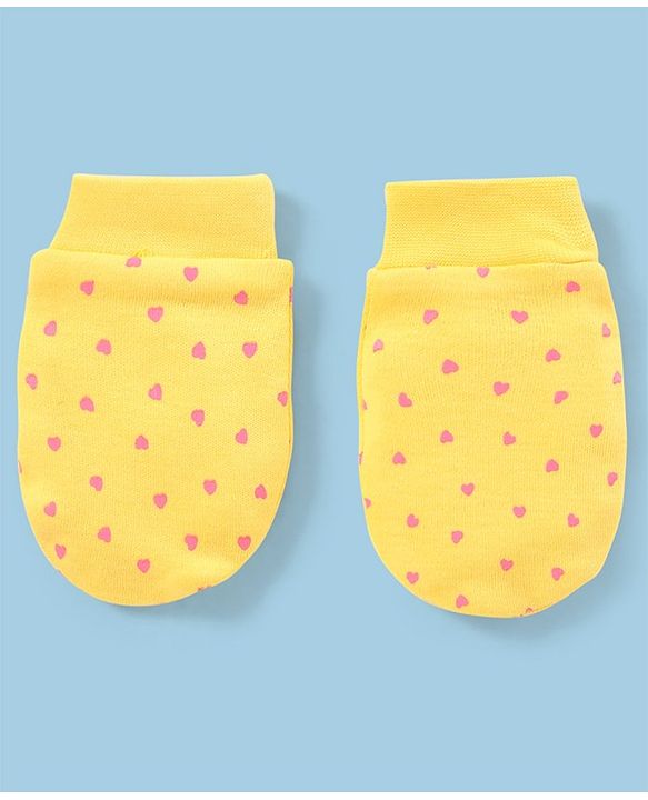 Babyhug 100% Cotton Mittens Star Print Pack Of 5 - Multicolour