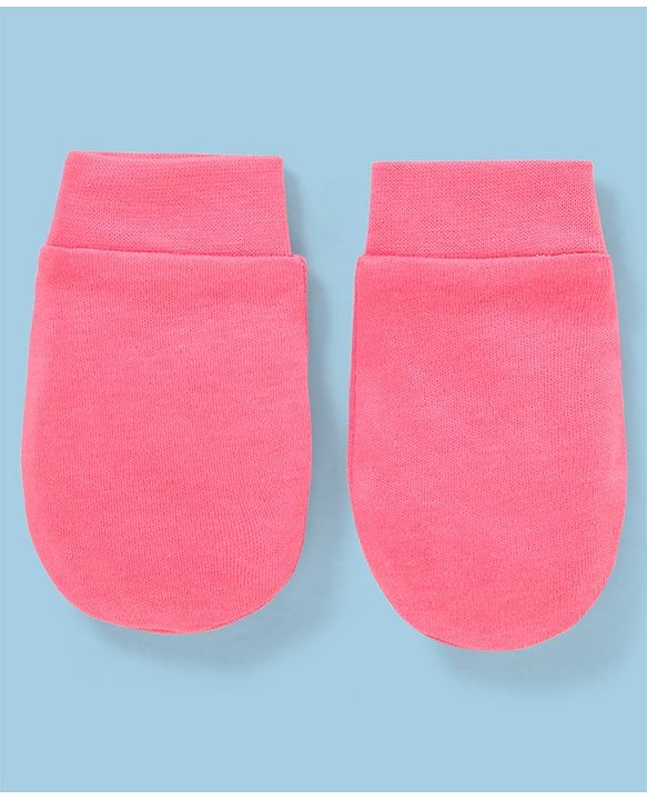 Babyhug 100% Cotton Mittens Star Print Pack Of 5 - Multicolour