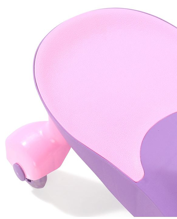 Babyhug Champion Kids Swing Car With LED Wheels - Purple Pink