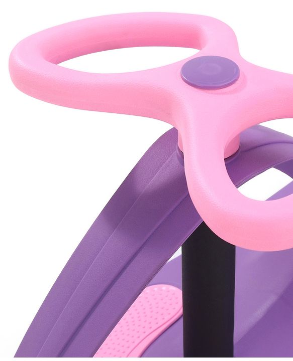 Babyhug Champion Kids Swing Car With LED Wheels - Purple Pink