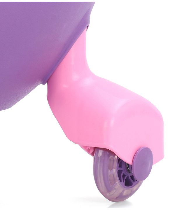 Babyhug Champion Kids Swing Car With LED Wheels - Purple Pink