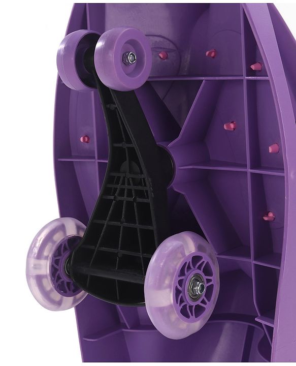 Babyhug Champion Kids Swing Car With LED Wheels - Purple Pink