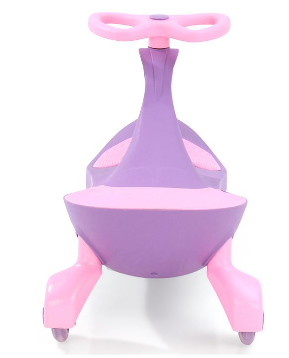 Babyhug Champion Kids Swing Car With LED Wheels - Purple Pink