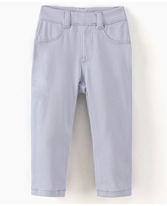 Babyhug Full Length Jeggings Solid - Blue