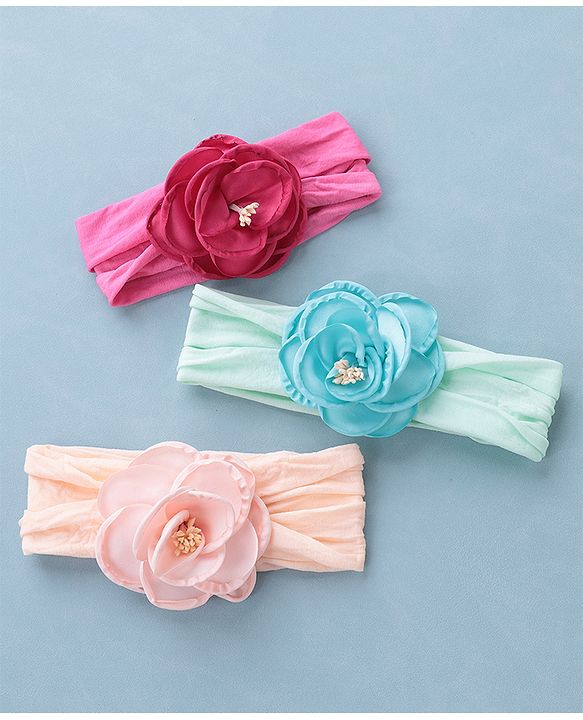 Babyhug Headbands Free Size Pack of 3 - Multicolor