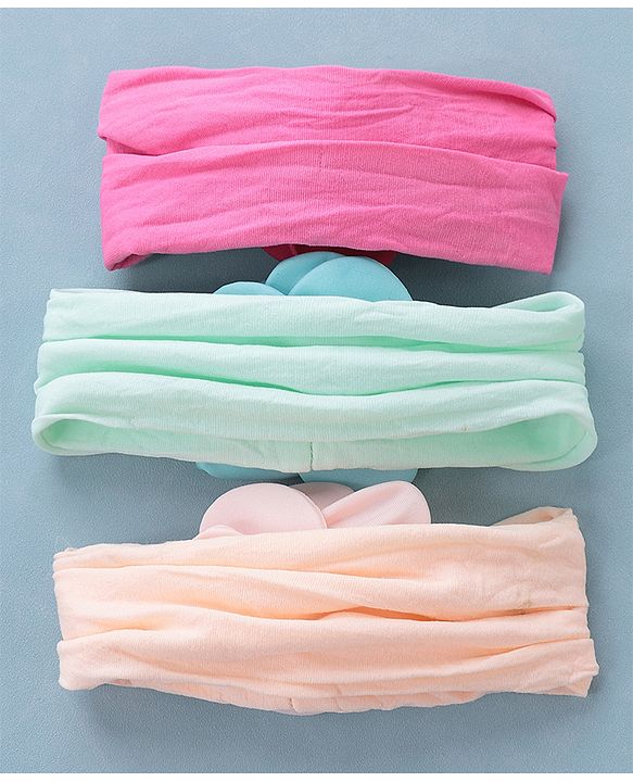 Babyhug Headbands Free Size Pack of 3 - Multicolor