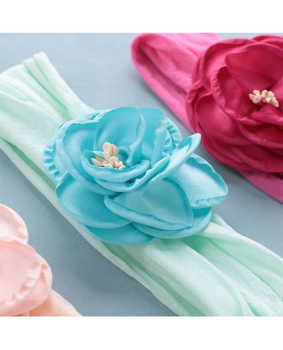 Babyhug Headbands Free Size Pack of 3 - Multicolor