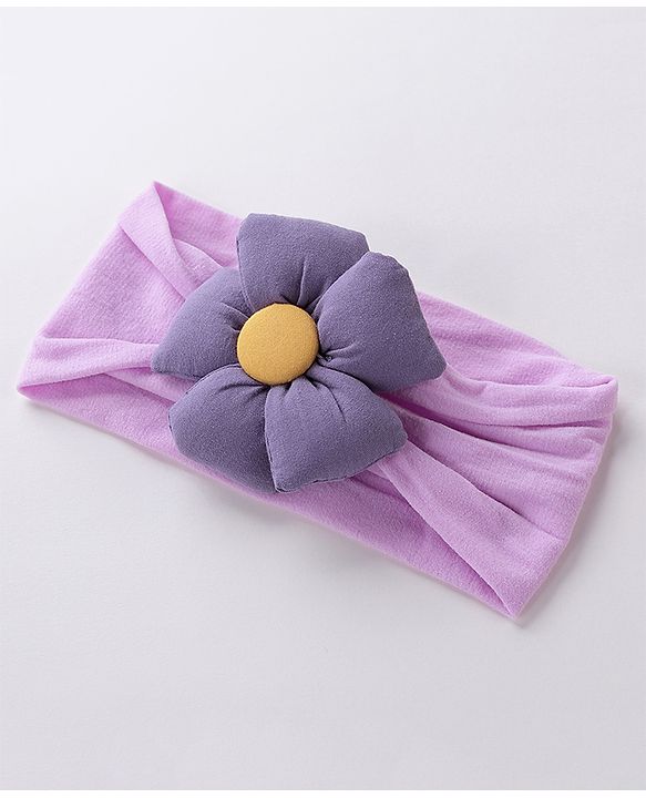 Babyhug Free Size Headband With Flower Applique & Sunglasses - Purple