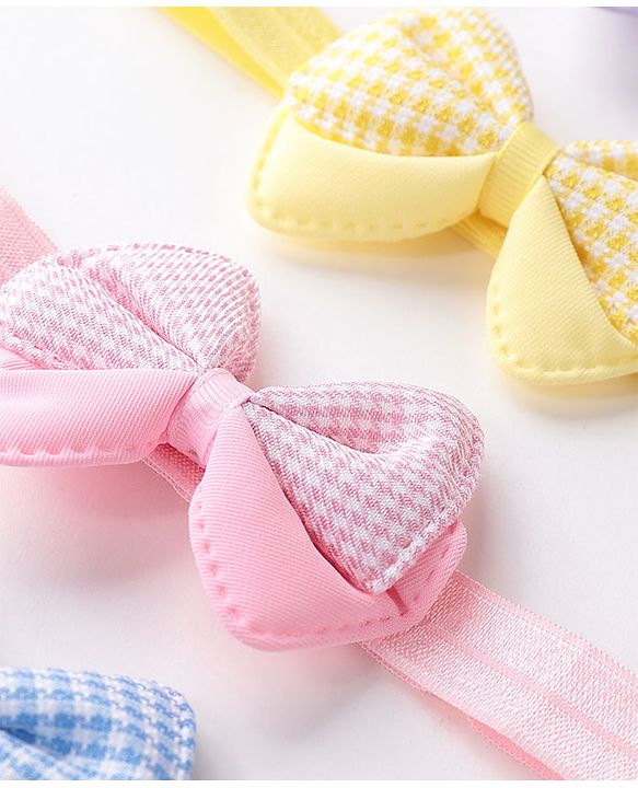 Babyhug Free Size Headbands  with Bow Applique Pack of 4 - Multicolour