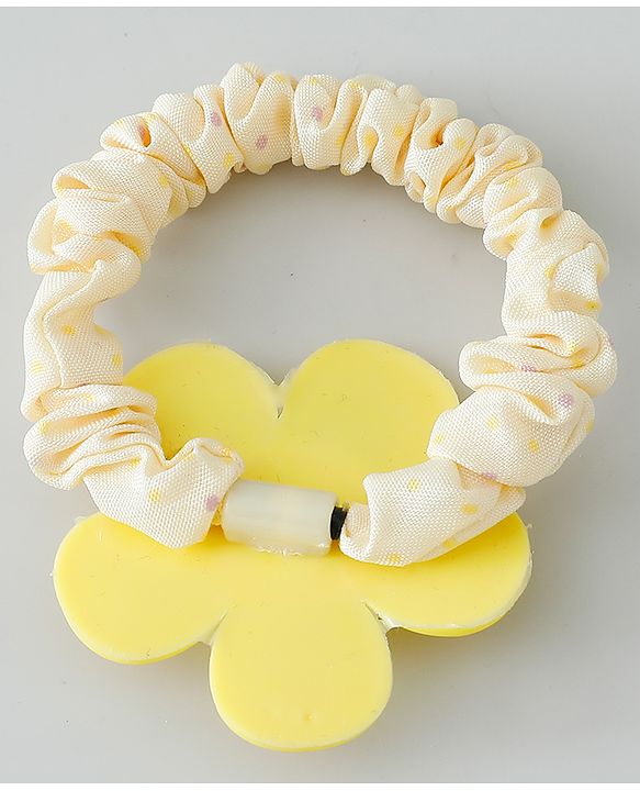 Babyhug Rubber Bands & Scrunchies Sets Pack of 10 - Yellow & Dark Pink