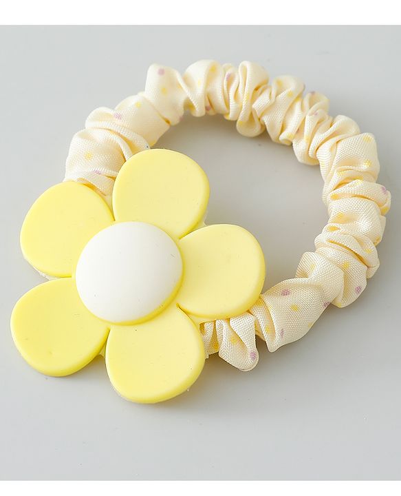 Babyhug Rubber Bands & Scrunchies Sets Pack of 10 - Yellow & Dark Pink