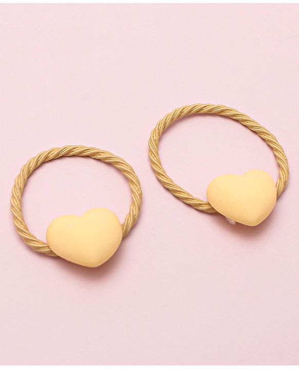 Babyhug Heart Shape Rubber Bands Pack Of 10 - Multicolor