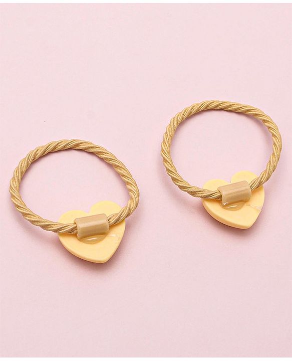 Babyhug Heart Shape Rubber Bands Pack Of 10 - Multicolor