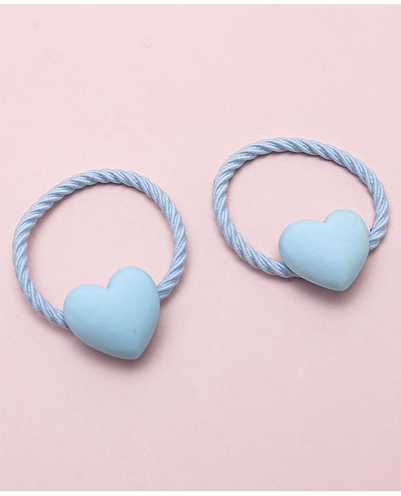 Babyhug Heart Shape Rubber Bands Pack Of 10 - Multicolor