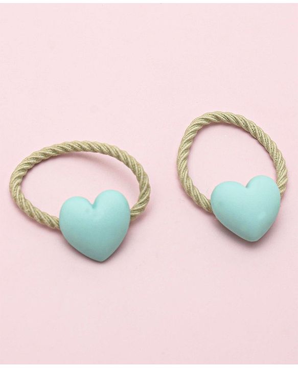Babyhug Heart Shape Rubber Bands Pack Of 10 - Multicolor