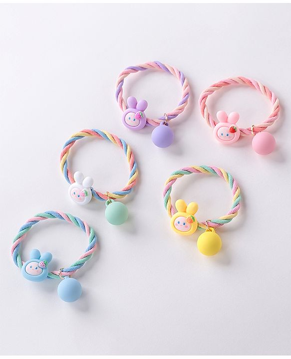 Babyhug  Free Size Fruits Rubber Bands Set of 5 -  Multicolor