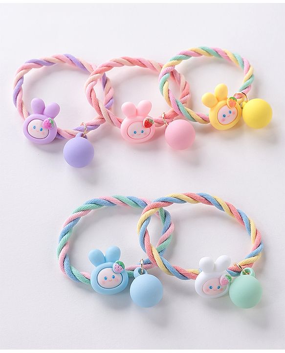 Babyhug  Free Size Fruits Rubber Bands Set of 5 -  Multicolor