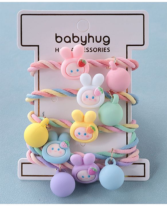 Babyhug  Free Size Fruits Rubber Bands Set of 5 -  Multicolor
