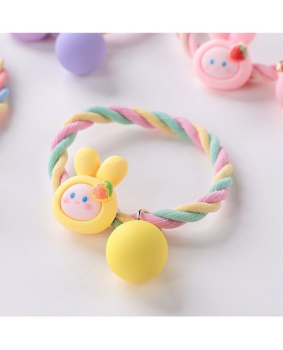 Babyhug  Free Size Fruits Rubber Bands Set of 5 -  Multicolor
