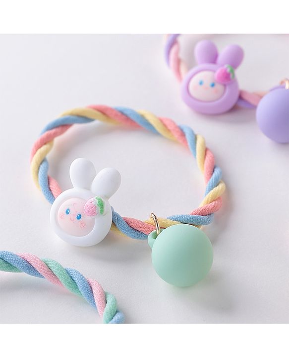 Babyhug  Free Size Fruits Rubber Bands Set of 5 -  Multicolor