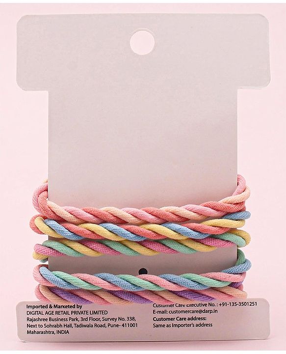 Babyhug  Free Size Fruits Rubber Bands Set of 5 -  Multicolor