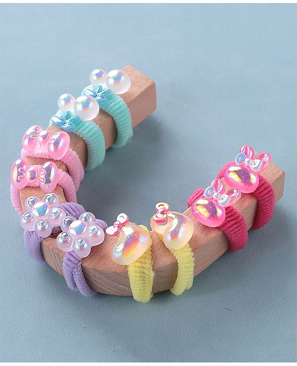 Babyhug Rubber Bands & Scrunchies Sets Pack of 5 - Multicolour