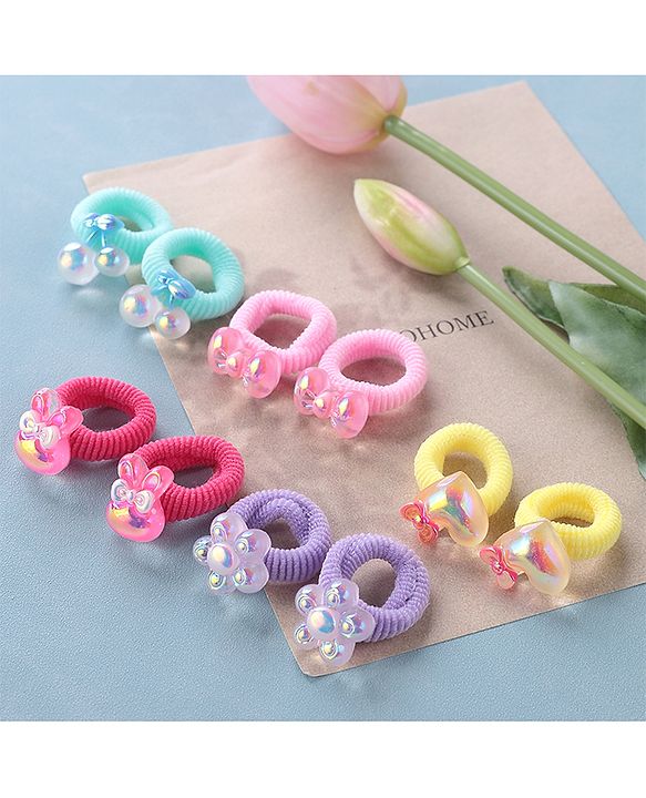 Babyhug Rubber Bands & Scrunchies Sets Pack of 5 - Multicolour