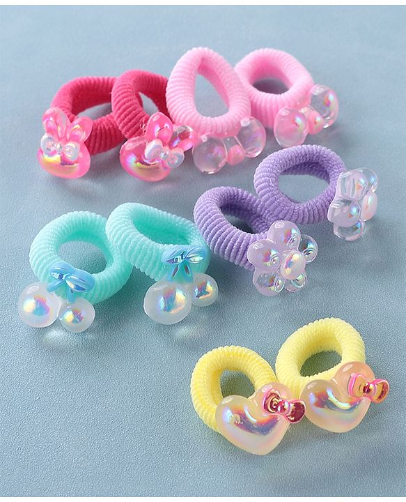 Babyhug Rubber Bands & Scrunchies Sets Pack of 5 - Multicolour