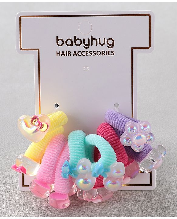 Babyhug Rubber Bands & Scrunchies Sets Pack of 5 - Multicolour