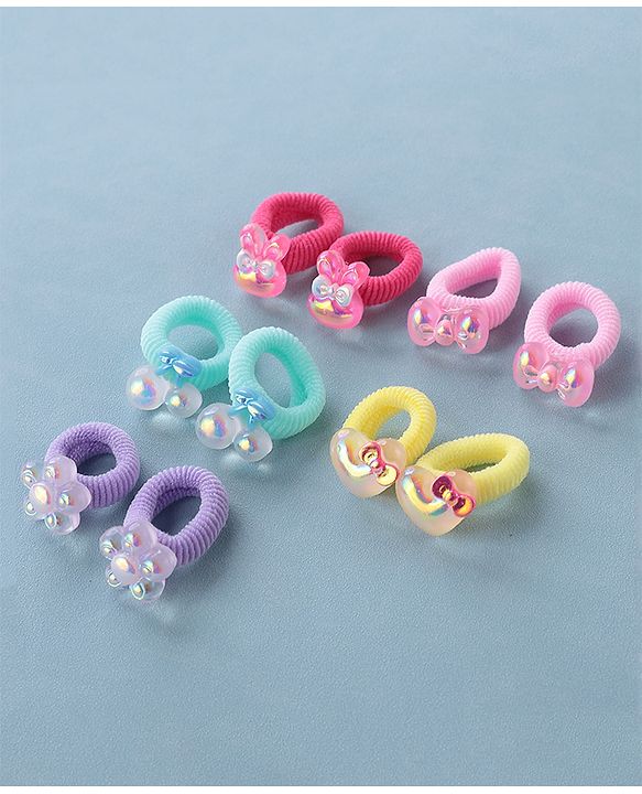 Babyhug Rubber Bands & Scrunchies Sets Pack of 5 - Multicolour