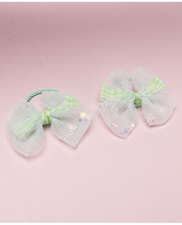 Babyhug Free Size Bow Rubber Bands  Set of 10 -  Multicolor