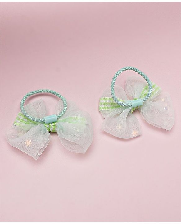 Babyhug Free Size Bow Rubber Bands  Set of 10 -  Multicolor