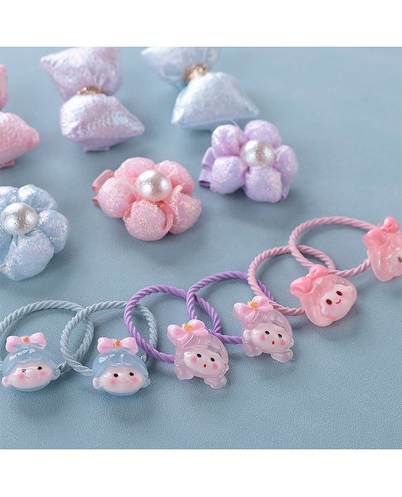Babyhug Hair Bands & Hair Pins Pack of 12 - Multicolor
