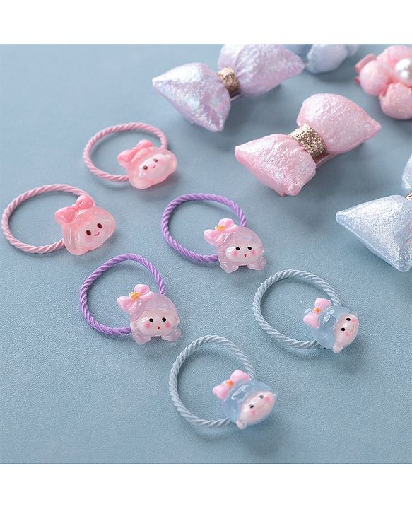 Babyhug Hair Bands & Hair Pins Pack of 12 - Multicolor