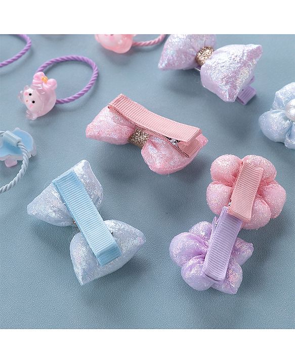 Babyhug Hair Bands & Hair Pins Pack of 12 - Multicolor