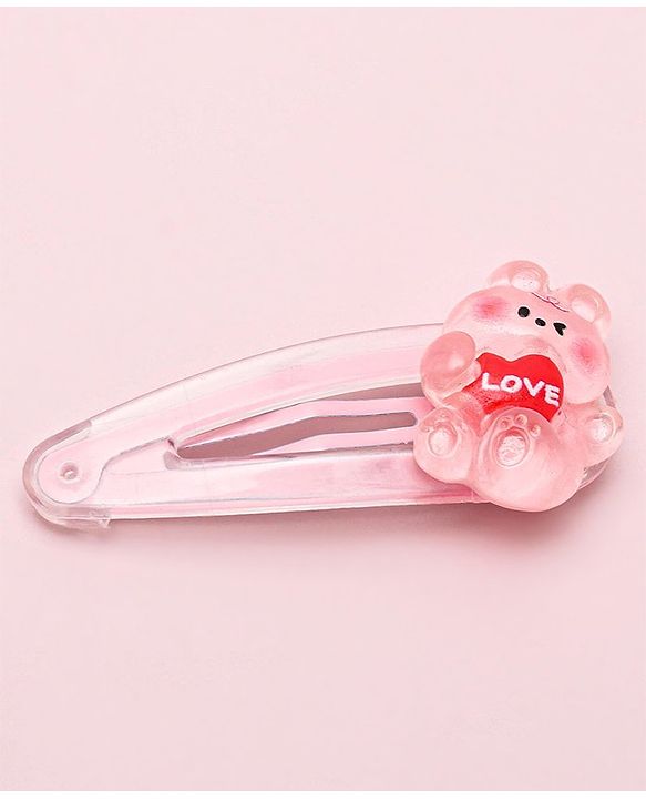 Babyhug  Free Size Bear Hair  Clips & Bow Rubber bands Sets of 9 - Multicolor