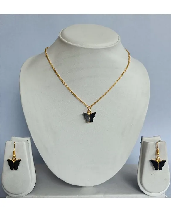 Buy Joker & Witch Zaria Black Butterfly Charm Necklace online