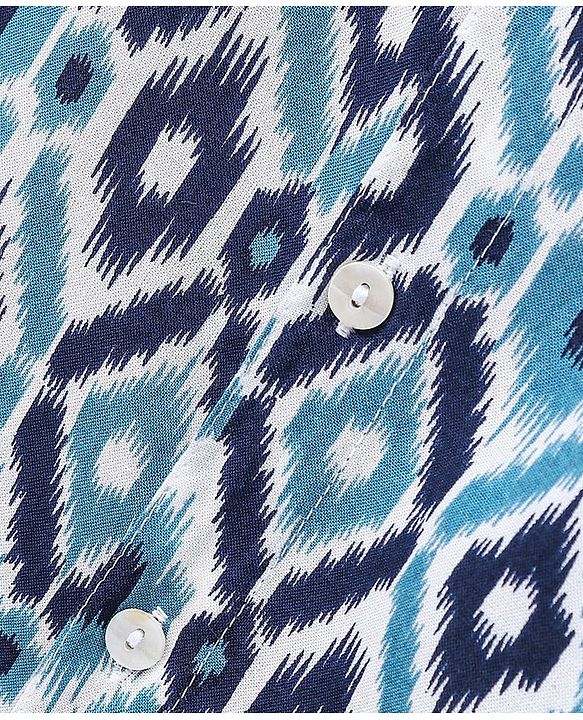 Babyhug 100% Cotton Full Sleeves Printed Kurta- Blue
